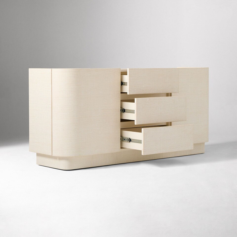 Solstice Painted Raffia Sideboard (163 cm)